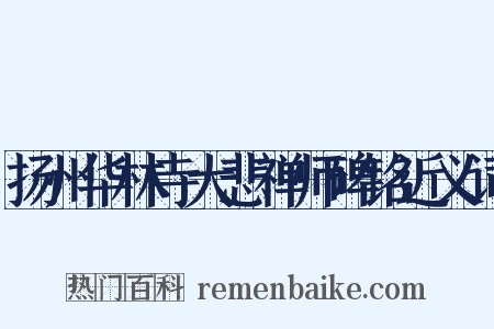 扬州华林寺大悲禅师碑铭近义词是什么意思的图片